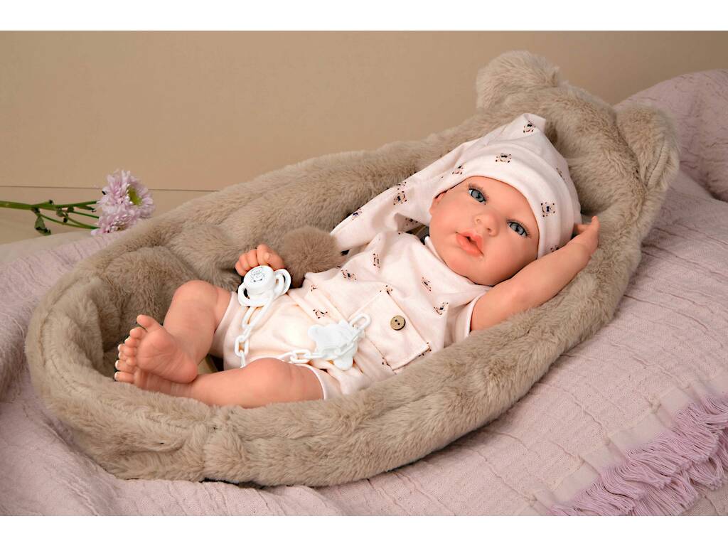 Muñeca Bebé Reborn Lidia de 40 cm con Cuna