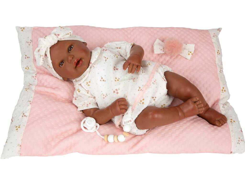 Muñeca Bebé Reborn Sasha de 45 cm Con Cojín