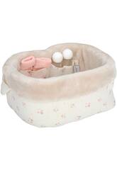 Cesto Elegance Bege com Acessrios para Bonecas at 28 cm