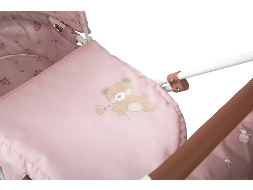 Poussette pour poupées avec capote et sac