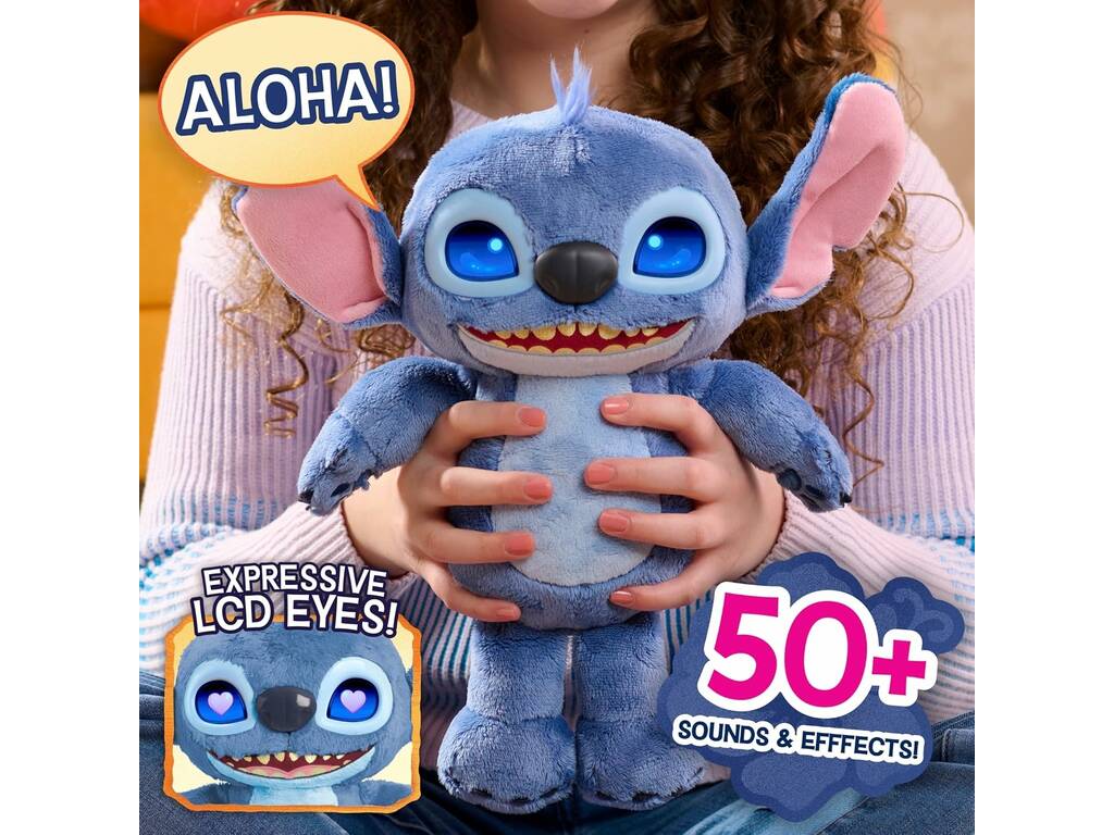 Disney Stich Interactive Doll Many Moods 30 cm avec sons et effets