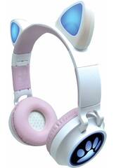 Cuffie wireless ricaricabili Orecchie di gatto con luce