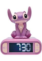 Disney Stitch Sveglia Angel 3D con Luce Notturna e Melodie