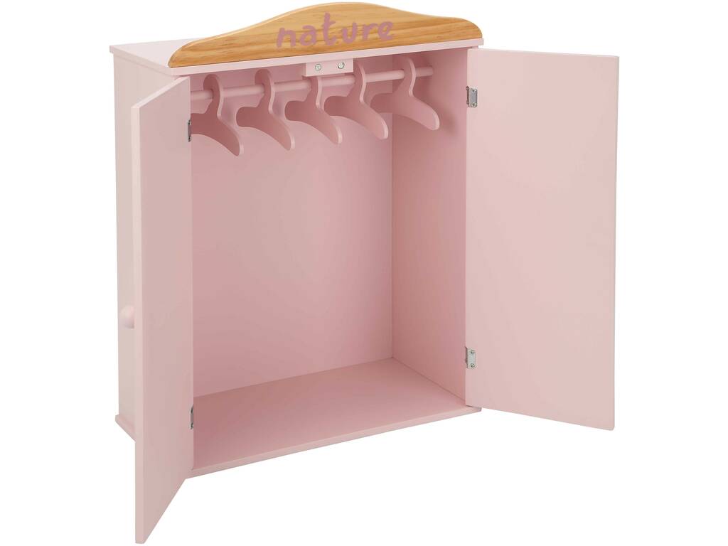 Ma première armoire en bois Nature 54,5 x 40 x 20,5 cm avec cintres