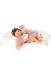 Boneca Beb Princesa Rosa de 38 cm com Manta