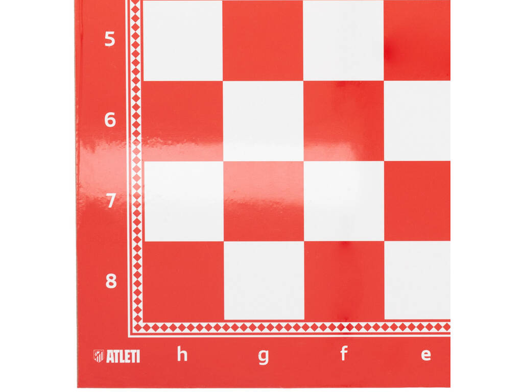 Jeu d'échecs et de dames de l'Atletico de Madrid 40x40 cm
