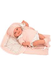 Poupée bébé Elegance Babyto rose de 35 cm avec poids réel et couverture