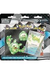 Pokémon TCG Escarlata e Púrpura Brilho Negro Blister Coleção com Autocolantes Especiais