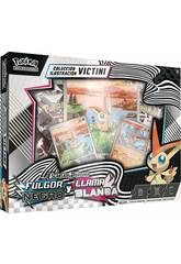 Pokmon TCG Escarlata e Prpura Brilho Negro e Chama Branca Caixa Coleo Ilustrao Victini