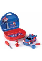 Spiderman Maletn com Veculo Construvel e Ferramentas
