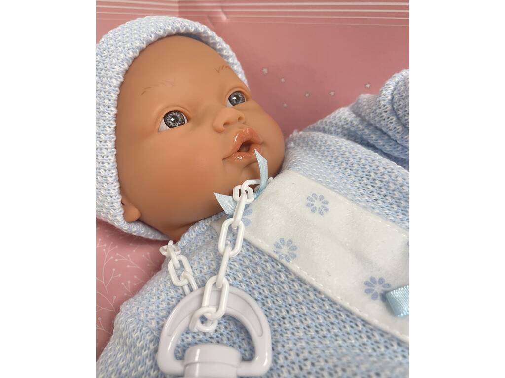 Poupée Bébé Nouveau-né Daniela de 35 cm avec 36 Sons et Sucette
