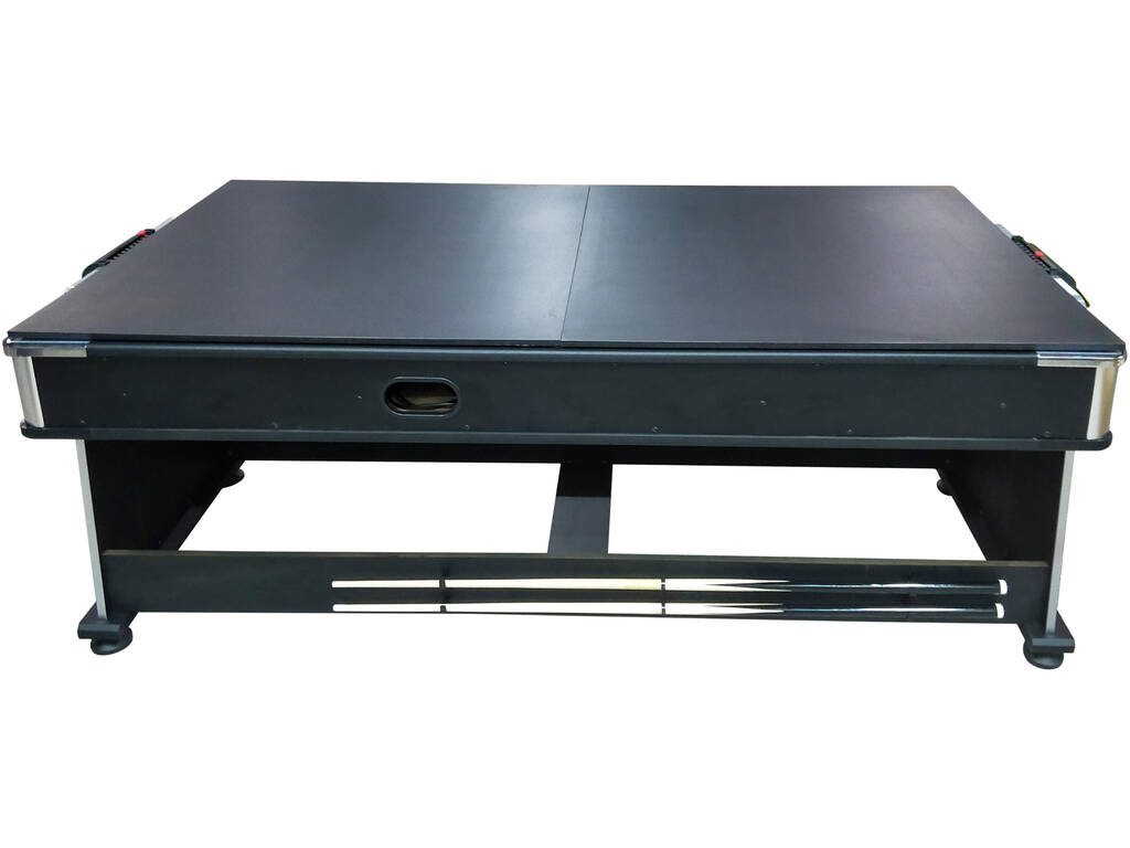 Table multijeux rotative 4-en-1 Olimpus 203,5x112x81 cm avec plateau rouge