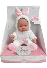 Poupe bb lapin de 30 cm avec ttine