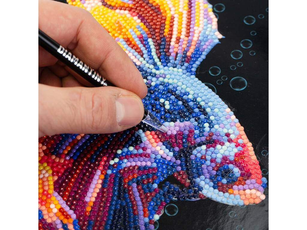 Diamantiny Décorer avec des pierres précieuses Poisson combattant