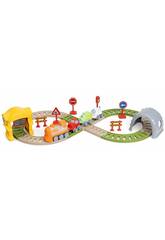 Voie de train électronique avec locomotive motorisée