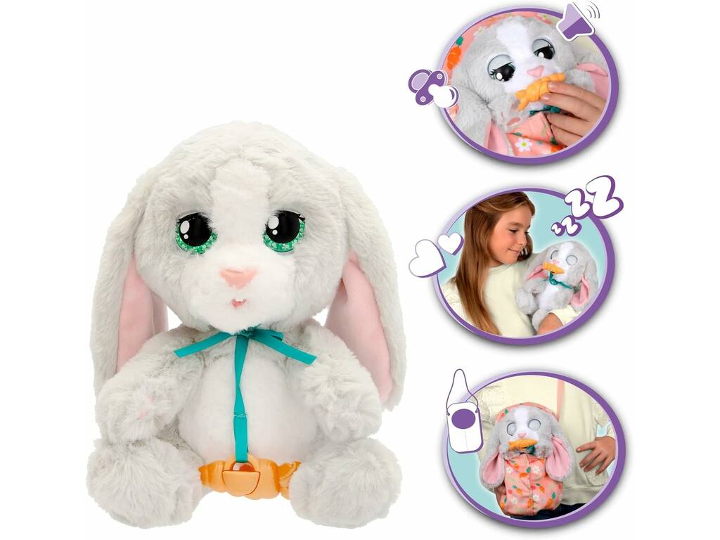 Lapin en peluche interactif Baby Paws avec sons