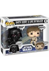 Funko Pop Star Wars 2 Pack Darth Vader e Luke Skywalker com Cabea Oscilante