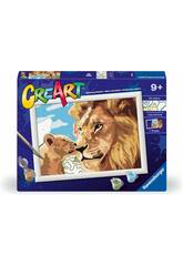 Crer Lion et lionceau