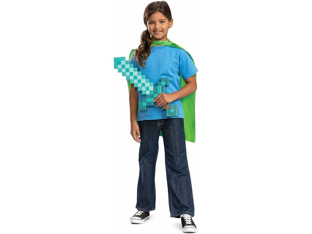 Minecraft Set Espada con Capa