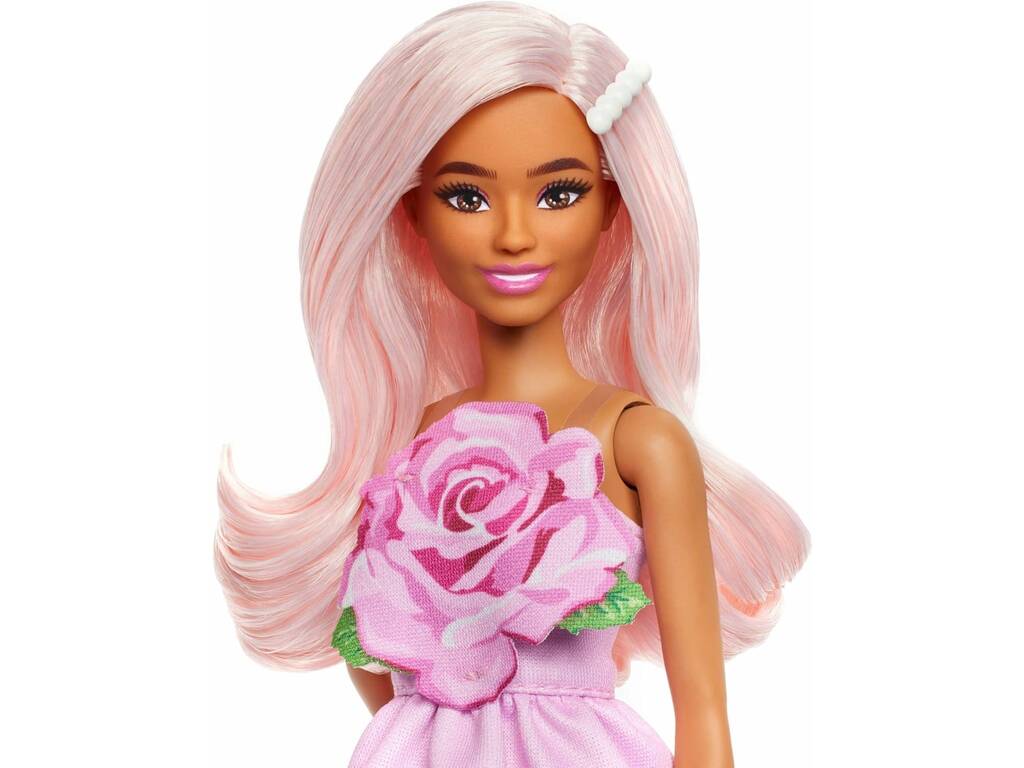 Barbie Muñeca Vestido con Rosa