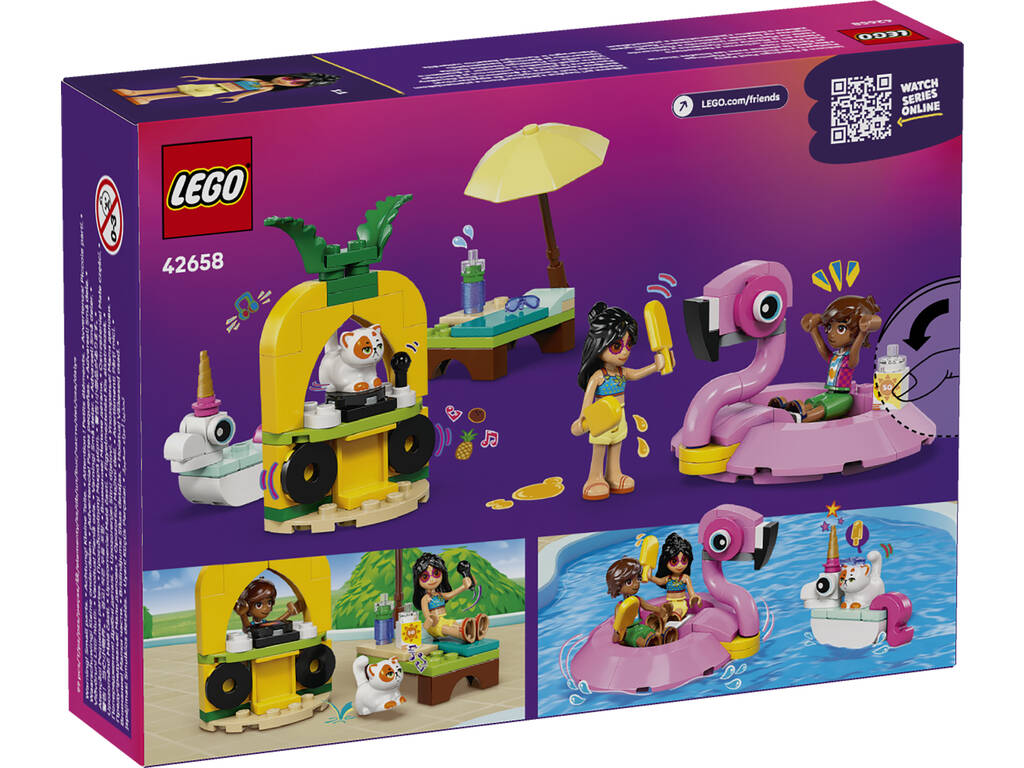 Lego Friends Fiesta en la Piscine avec Flamenco et Unicornio 