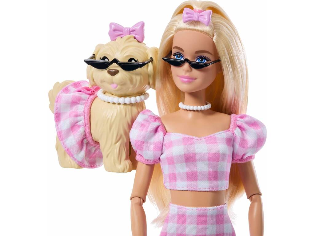 Barbie Twinning Looks Poupée Look Rose avec chien