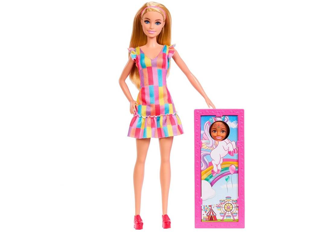 Barbie Journée à la foire Stand de maquillage avec poupées