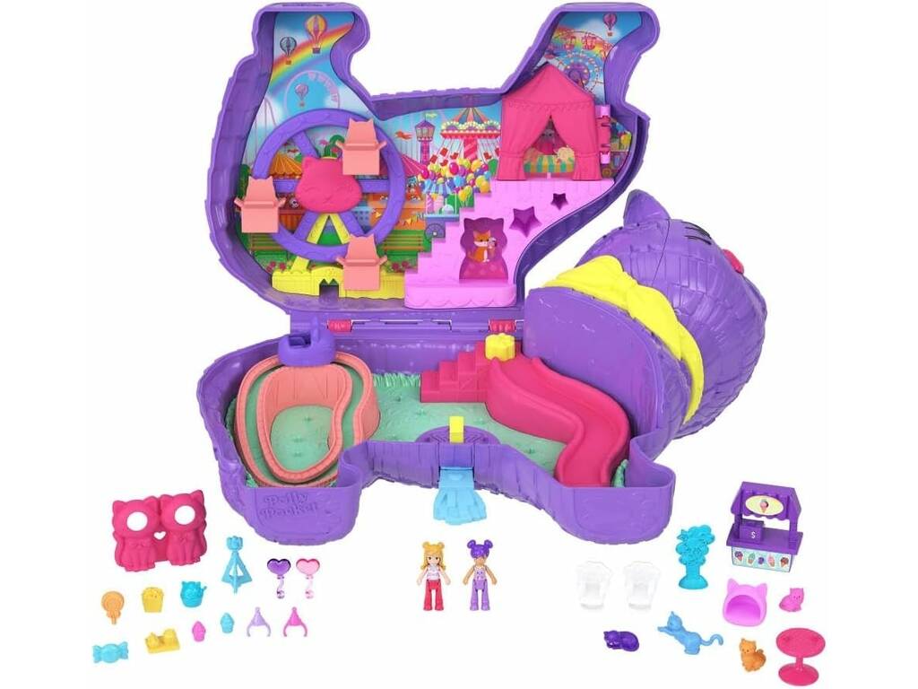 Polly Pocket Mini Dolls Partyland Coffre à chat