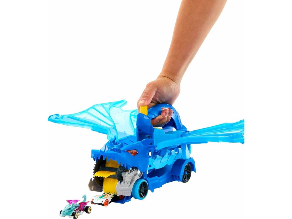 Hot Wheels City Dragon Transporteur avec Double Attaque Ultime