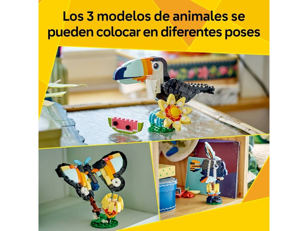 Lego Creator 3 en 1 Faune sauvage : Toucan tropical