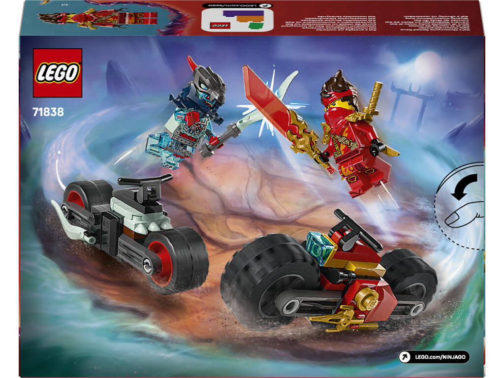 Lego Ninjago course éclair sur moto de Kai