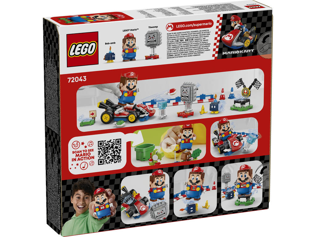 Lego Super Mario Mariokart Mario interactif et kart standard