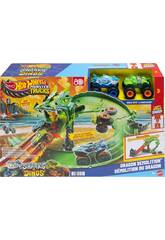 Hot Wheels Monster Trucks Sharks VS Dinos Piste Dragon Demolition