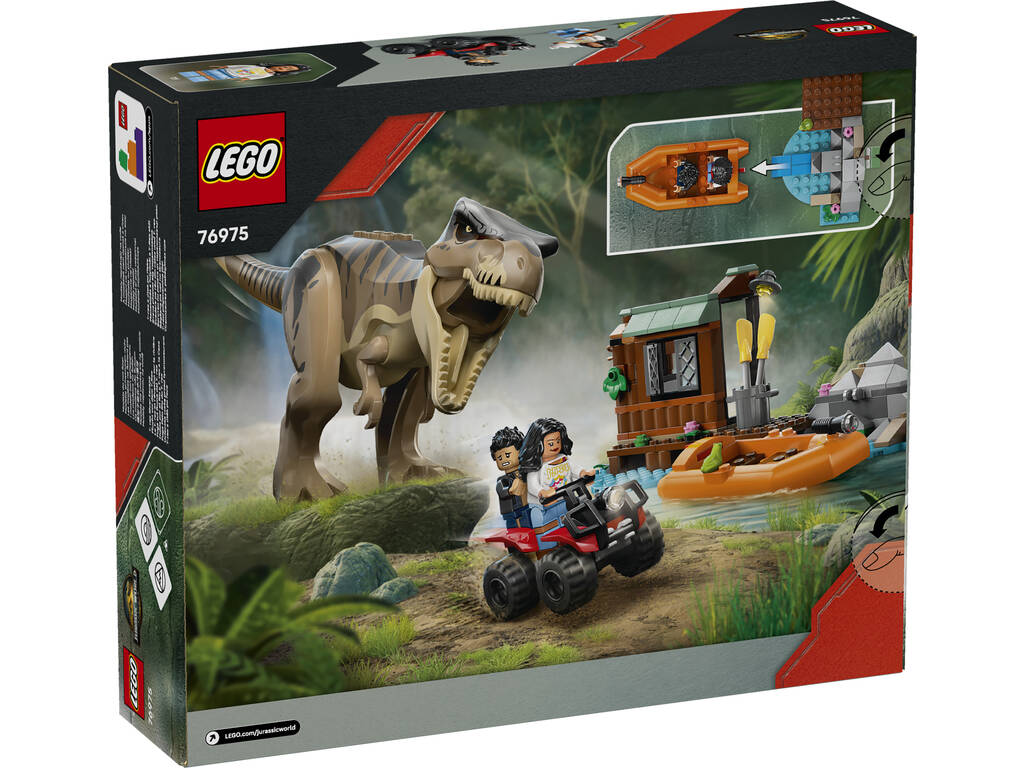 Lego Jurassic World Rebirth Fuite par la rivière et T. Rex à la chasse