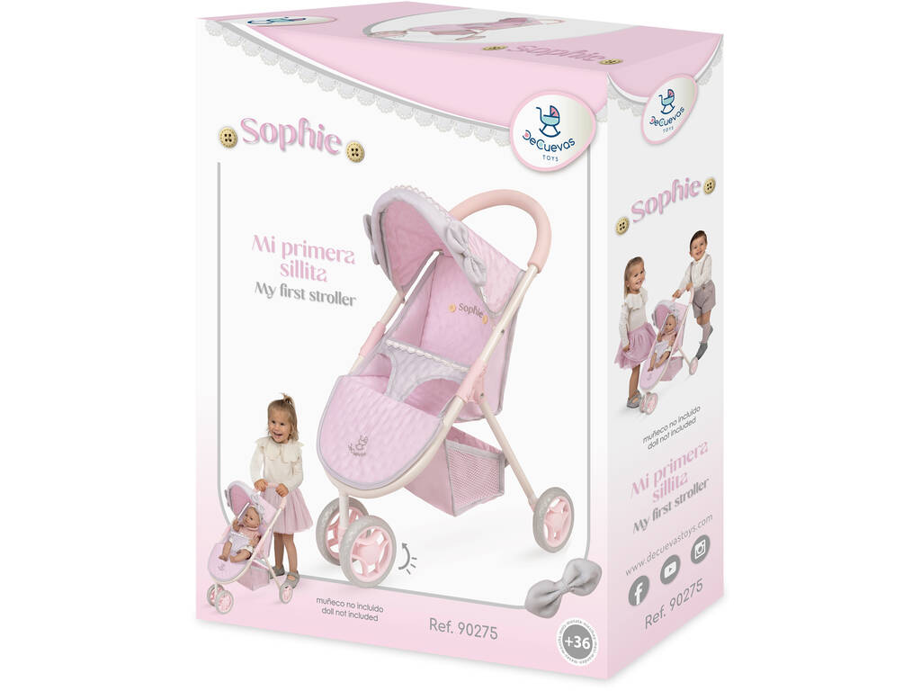 Mon premier chariot de poupée Sophie à 3 roues