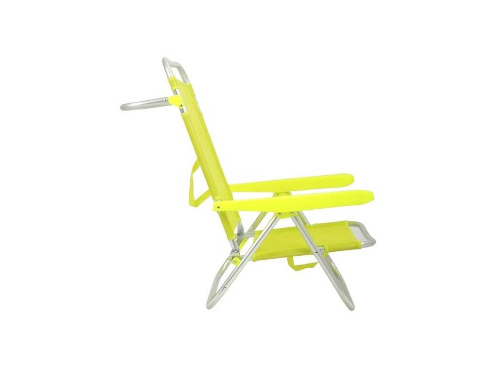 Chaise de plage pliante en aluminium vert lime