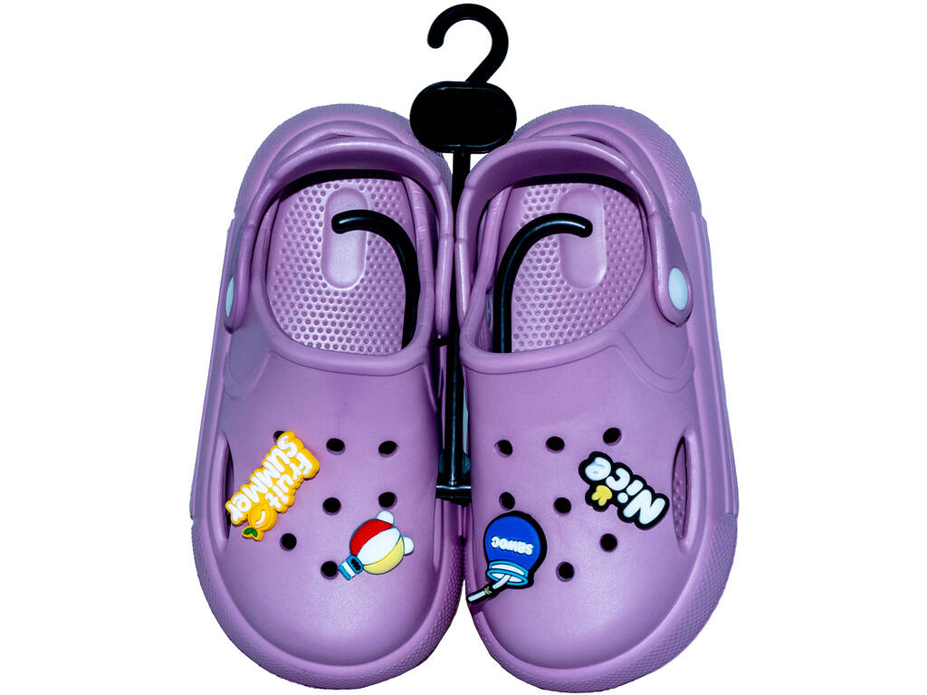 Tamancos Perfurados EVA Infantis Roxo Tamanho 22