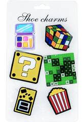 Pins Decorativos para Tamancos EVA Pack Gamer 6 Unidades
