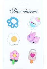 Pins dcoratifs pour sabots Eva Pack Animaux et Fleurs 6 units