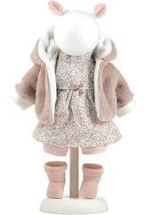 Conjunto Boneca 42 cm Casaco com Capuz, Meias e Ganchos com Orelhitas