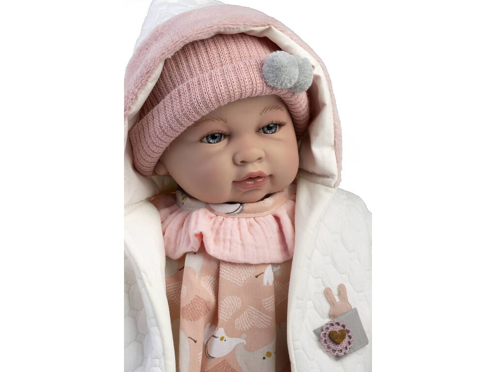 Poupée bébé pleureuse Sara nouveau-née de 50 cm avec manteau