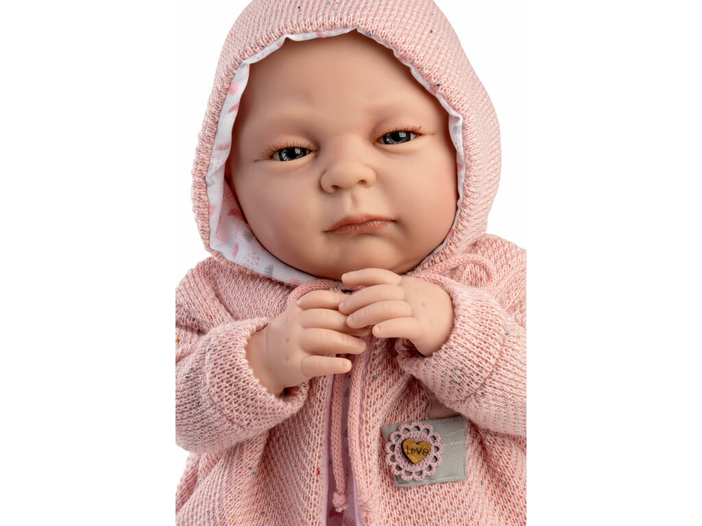 Poupée bébé qui pleure Valeria de 50 cm avec poids réel et veste