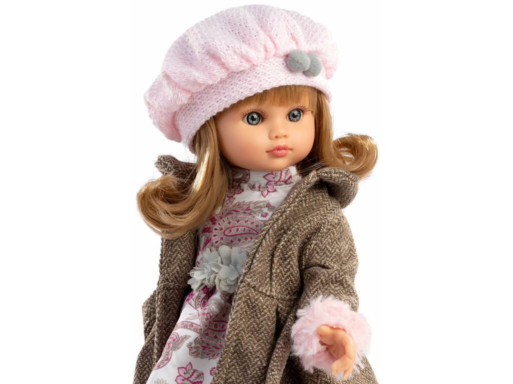 Poupée Fany Manteau et bonnet rose de 40 cm