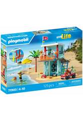 Playmobil My Life Torre de Vigilancia con Coche de Playa