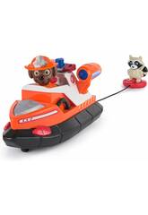 Patrulha Canina Fire Rescue Zuma com Lancha de Bombeiros