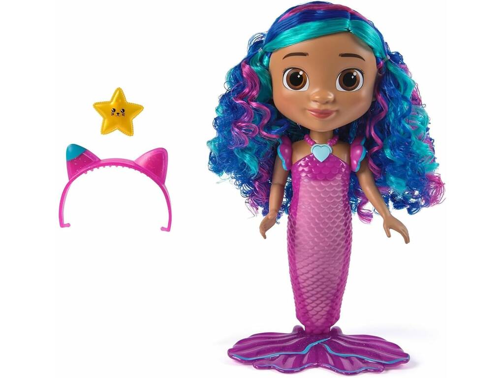 La Maison de poupées de Gabby Poupée Gabby Sirena Canta y Brilla de 30 cm
