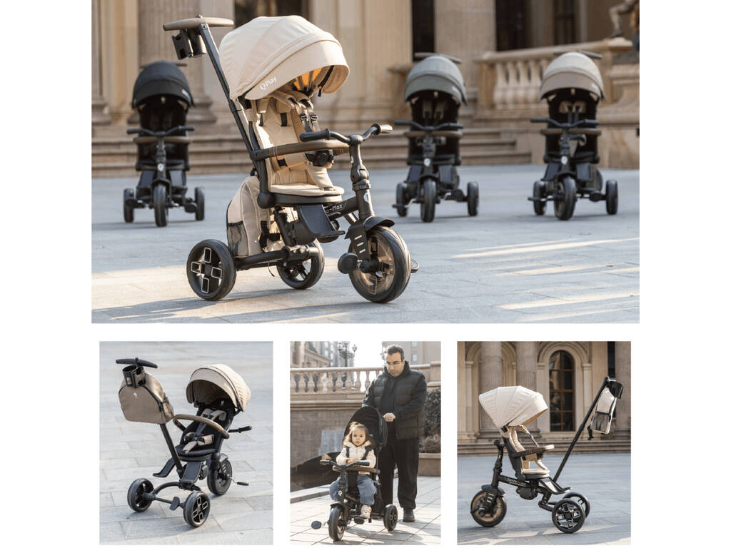 Triciclo Comfo Max 8 en 1 Beige Plegable