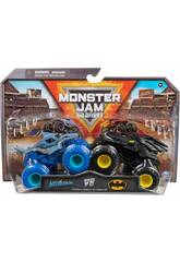 Monster Jam Pack 2 Vehculos Diecast Megalodon VS Batman 1:64