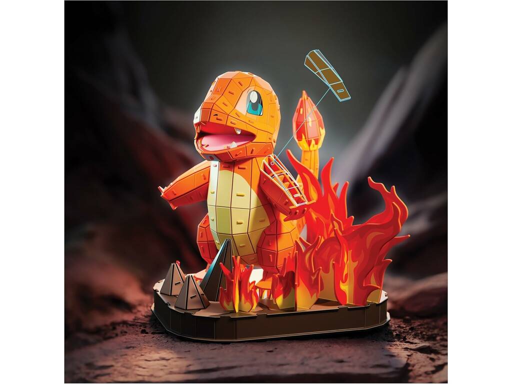Puzzle 4D Build Pokémon Figura Charmander de 241 Piezas