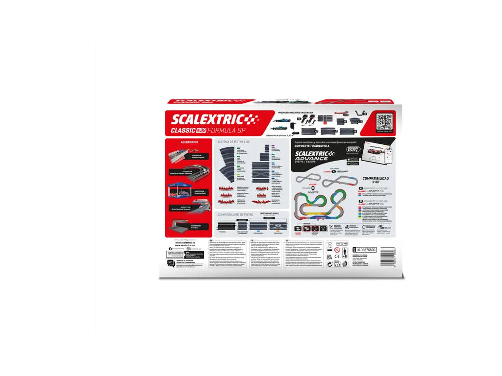 Scalextric Classic 1:32 Circuit Formula GP avec 2 véhicules
